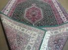 6' X 9' Vintage Handmade India Floral Oriental Rug Hand Knotted Carpet Green - Jewel Rugs