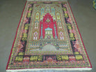 4' X 6' Antique 1920s Handmade Turkish Mehrab Design Wool Rug Lantern Beautiful - Jewel Rugs