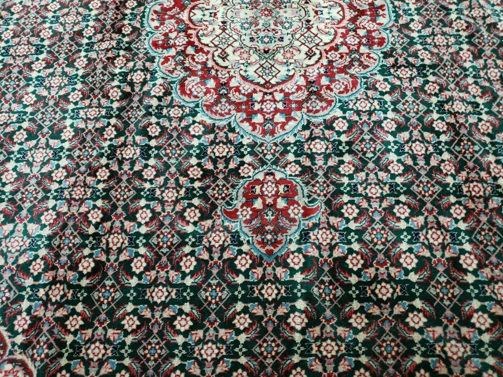 8' X 10' Vintage Fine Handmade India Jaipur Wool Rug Hand knotted Carpet Red - Jewel Rugs