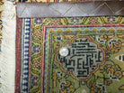 5' X 8' Handmade Knotted India Floral Wool Rug Mehrab Writing One Of A Kind Wow - Jewel Rugs