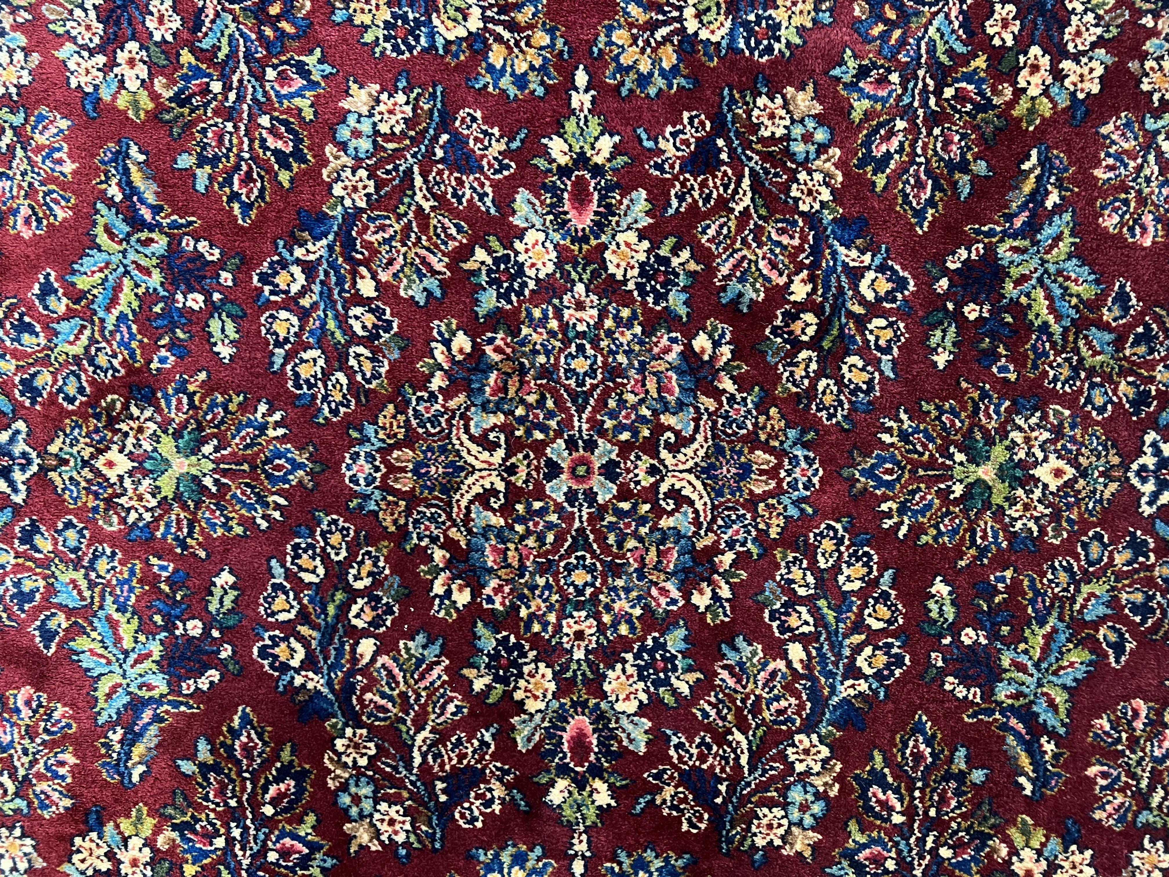 5.9 x 9 Karastan Rug Red Sarouk Rug #785, Karastan Wool Rug, Karastan Carpet, Original 700 Series Vintage Karastan Oriental Rug Discontinued - Jewel Rugs