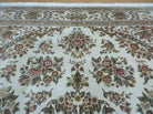 8' X 10' Handmade Chinese Floral Oriental Wool Silk Accent Rug Ivory Organic - Jewel Rugs