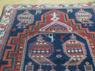 4' X 6' Handmade Caucasian Kazak Karabagh Shirvan Wool Rug Blue Nice - Jewel Rugs