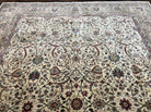 Pak Persian Rug 9x12 Oriental Carpet, Neutral Colors, Fine Hand Knotted Wool Rug 9 x 12 Vintage Rug, Allover Floral Pattern, Pakistani Rug - Jewel Rugs