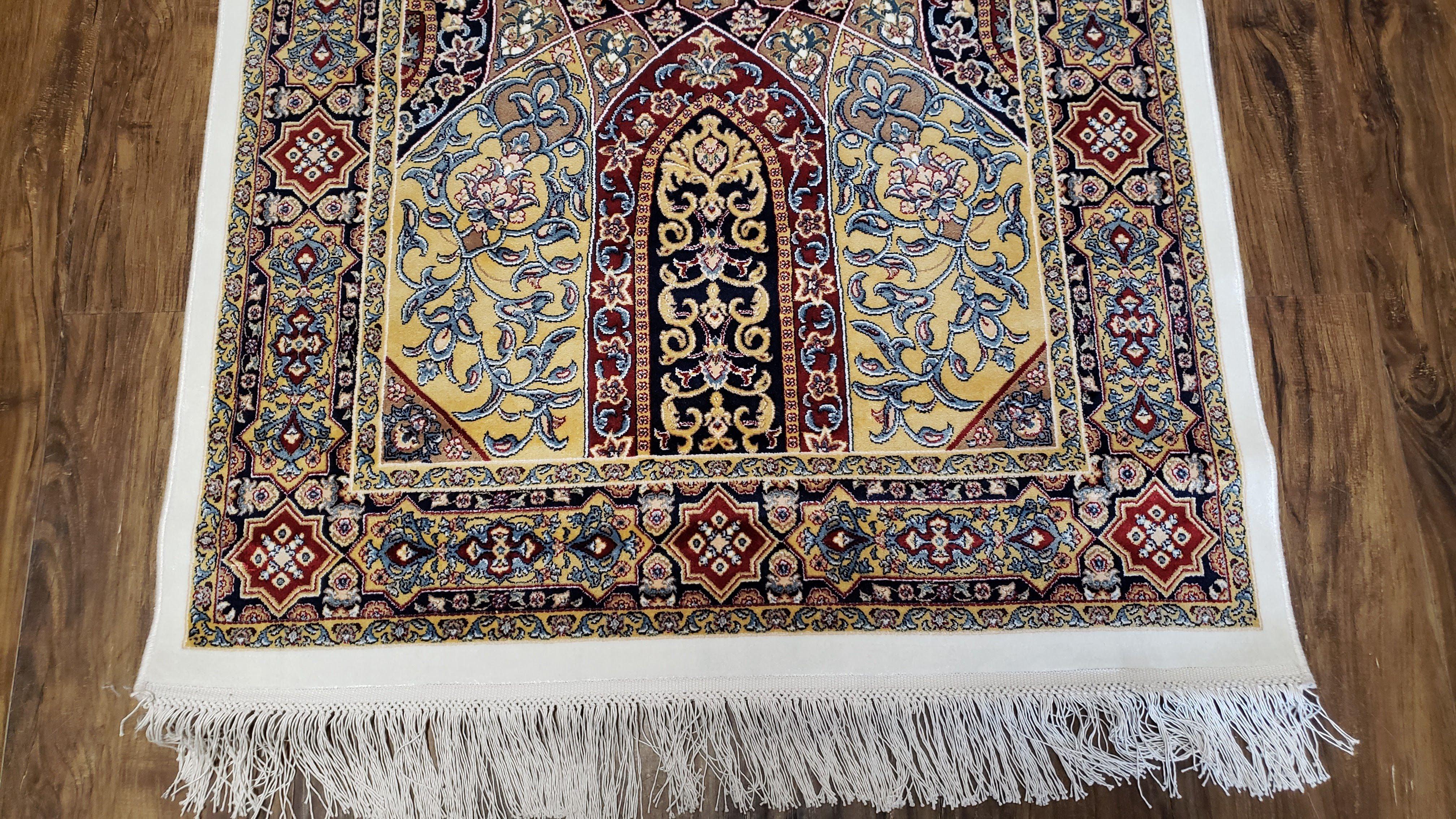 Silk Runner Rug 11.5 ft Long, 11 ft Runner, 12 ft Runner, Bamboo Silk, Turkish Carpet, Domes, Traditional Design, New, 2' 8" x 11' 6" - Jewel Rugs