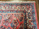 7' X 9' Handmade Knotted India Floral Wool Rug Hand Knotted Carpet Coral Red - Jewel Rugs