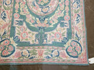 3' X 5' Hand Stitched Indian Wool Rug with Backing Green & Pink - Jewel Rugs