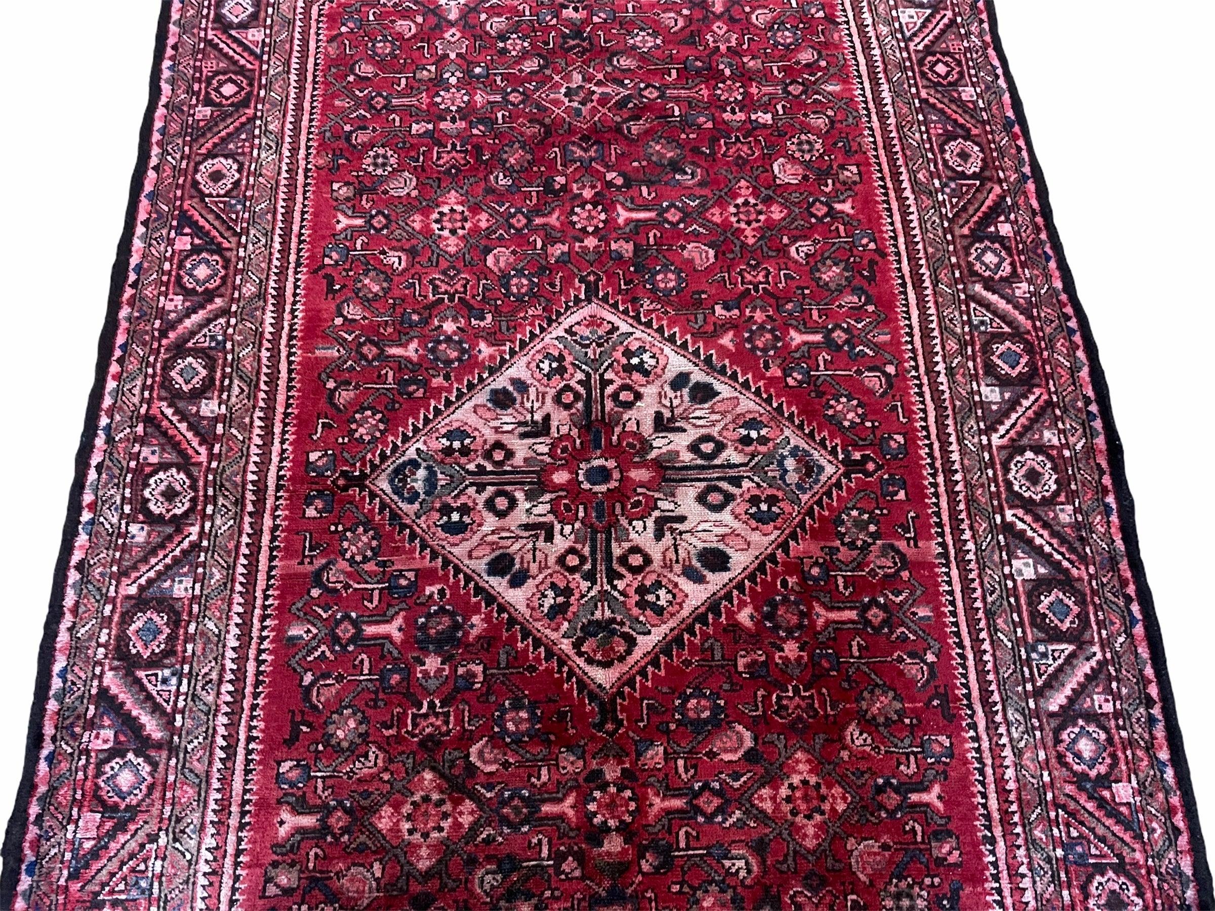 5.5 X 10 Antique Handmade Wool Tribal Gallery Rug All Over Red Runner Corridor - Jewel Rugs