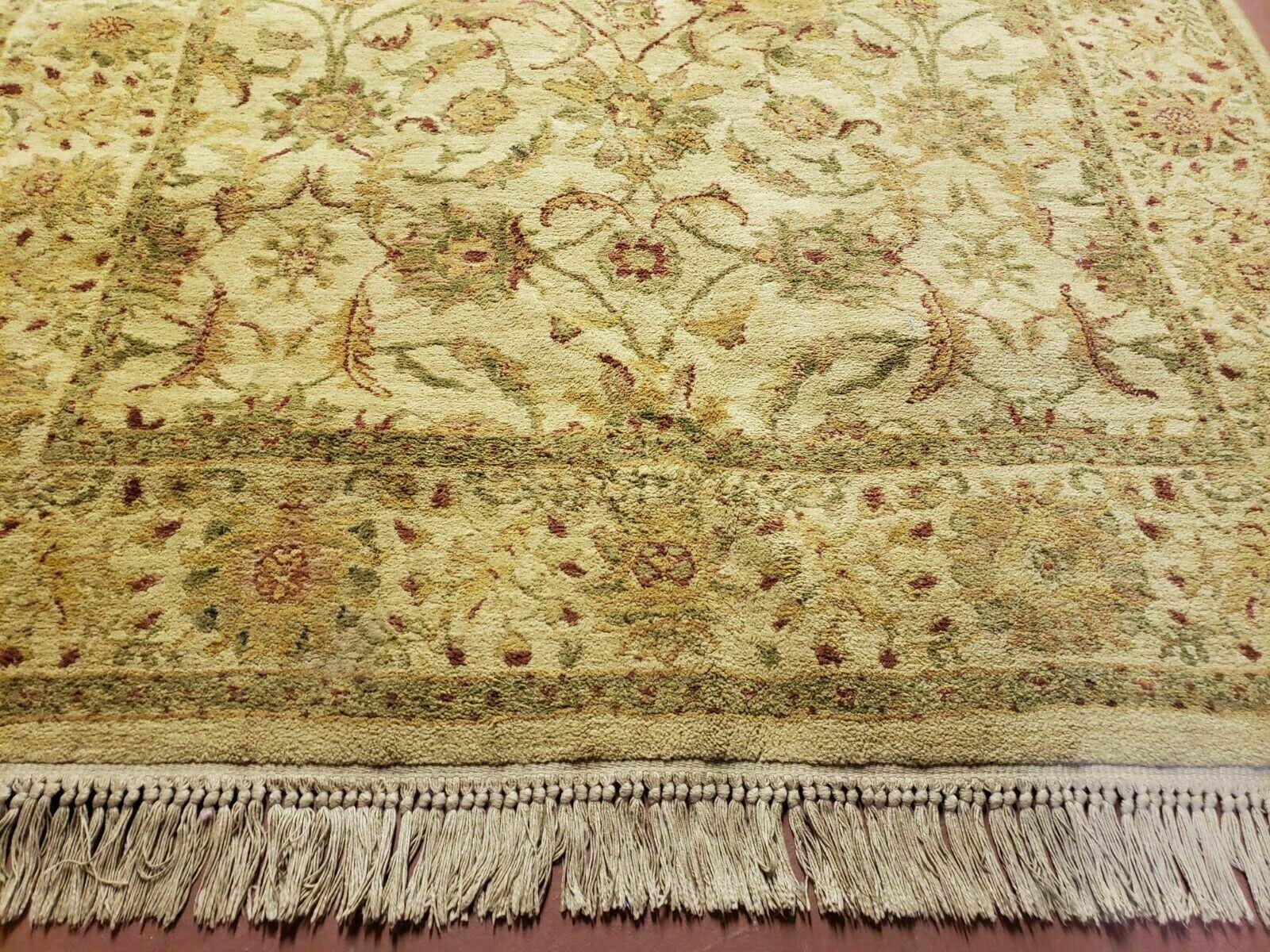 Belgium Power Loomed Rug 5x7, Vintage Oriental Wool Carpet, Beige - Jewel Rugs