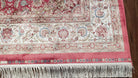 Red Silk Carpet 5.3 x 7.6 ft, Red & Beige Area Rug, Traditional Oriental Carpet All Silk, Bamboo Silk, Central Medallion, Allover Floral Rug - Jewel Rugs