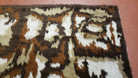 4.7 x 6.7 Rya Rug Danish Mid-Century Shag Rug Modern Abstract 1960s Carpet Brown Cream Tan Beige Area Rug 4x7 5x7 4x6 5x6 - Jewel Rugs