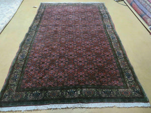 5' X 7' Vintage Handmade India Amritsar Floral Oriental Wool Rug Organic Red Colors Bohemian Boho Home Décor - Jewel Rugs