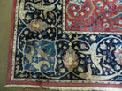 10' X 13' Antique Handmade Red with Dark Blue Border Indian Agra Larastan Nice Wool Rug - Jewel Rugs