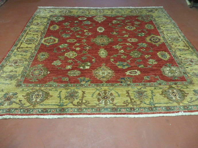 6.5' X 7' Vintage Handmade Egypt Agra Wool Rug Carpet Square Beauty - Jewel Rugs