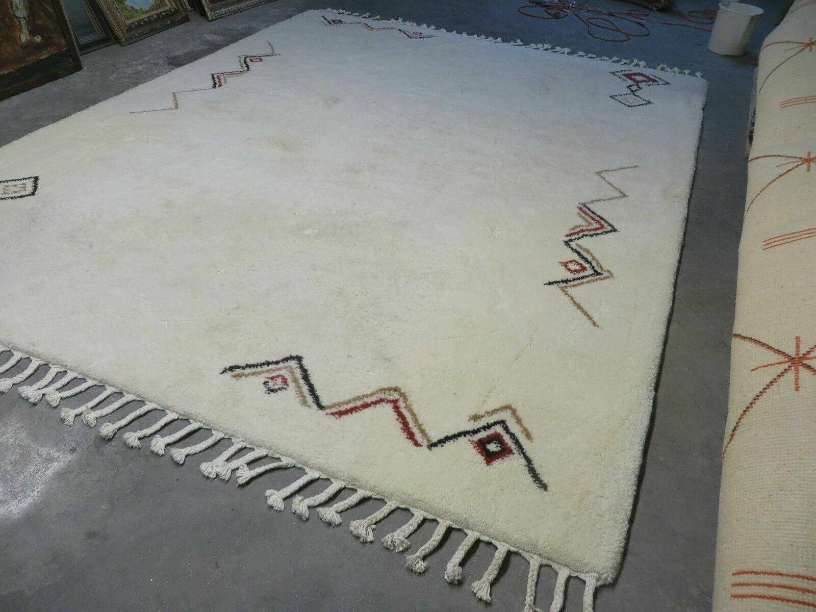 8' X 10' Vintage Hand Knotted Moroccan Tribal Wool Rug Roesner Creation Kenitra - Jewel Rugs