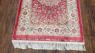 Small Silk Rug Red, Soft Silk Oriental Carpet, New Turkish Rug, Persian Design, Central Medallion, Bamboo Silk, Power-Loomed, 2' 8" x 4' 1" - Jewel Rugs