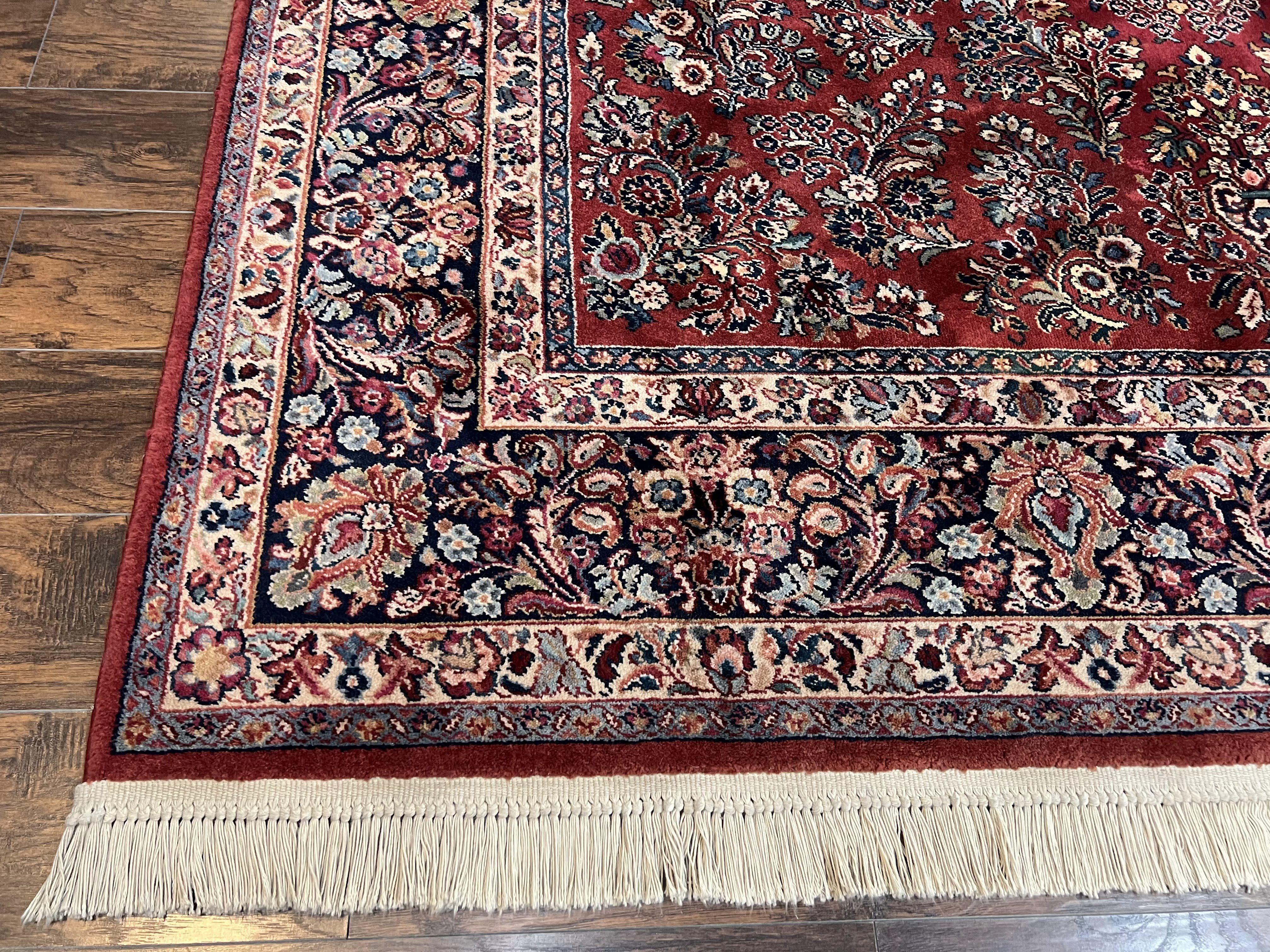 Karastan Rug Sarouk #785, Large Wool Karastan Carpet 8.8 x 15 ft, Original Collection 700 Series, Discontinued Vintage Karastan Rugs, Red - Jewel Rugs