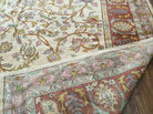 12' X 15' Antique Handmade Indo Larastan Birds Peacocks Animal Pictorial Wool Rug Oriental Carpet Oatmeal Color - Jewel Rugs