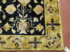 6' X 9' Modern Handmade Tibetan Nepal Wool Silky Rug Carpet Black Gold Nice - Jewel Rugs