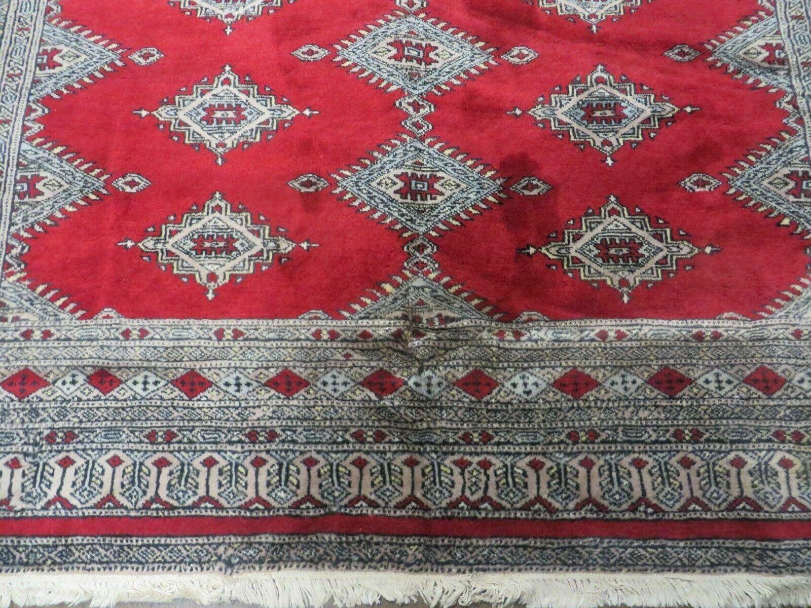 5' X 8' Vintage Handmade Bokhara Turkoman Pakistan Wool Rug Carpet Red Nice - Jewel Rugs