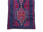 2' 7" X 4' 6" Vintage Handmade Tribal Wool Rug Balouchi Rug Afghan Red Blue 3x5 - Jewel Rugs