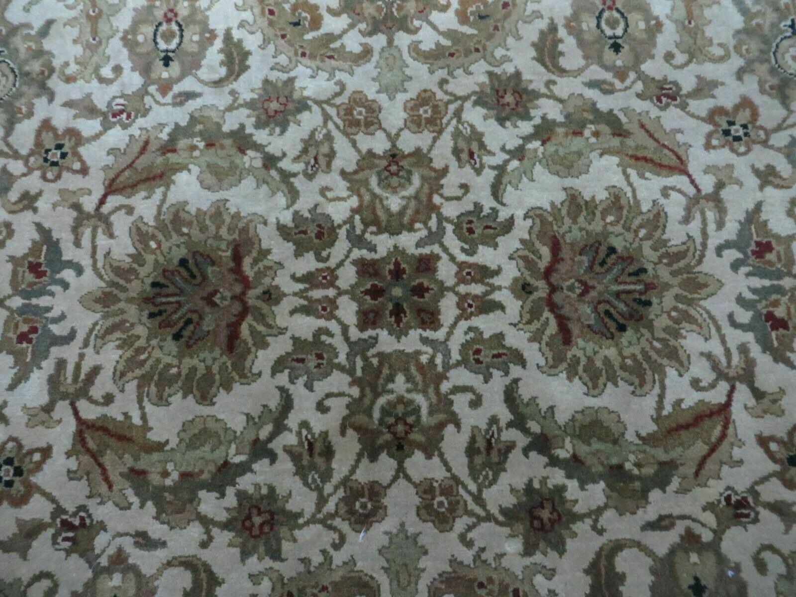 6' X 9' Vintage Handmade India Top Quality Jaipur Floral Oriental Tea Wash Nice - Jewel Rugs