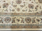 8' X 10' Vintage Cashmere Finish Rug Oriental Floral Machine Made USA Beige Nice - Jewel Rugs