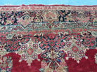 9' X 12' Antique Fine Handmade India Floral Oriental Wool Rug Carpet Red Nice - Jewel Rugs