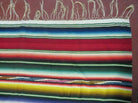 6' 7" X 8' Antique Handwoven Mexican Saltillo Blanket Rug Serape Wall Hanging - Jewel Rugs