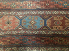 17' X 40" Antique Handmade Soumak Sumak Wool Rug Flat Weave - Jewel Rugs