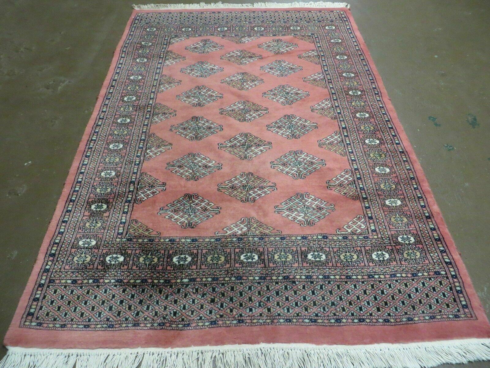 4' X 6' Handmade Turkoman Pakistan Tribal Wool Rug Fine Weave Coral Nice # 839 - Jewel Rugs