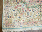 11' X 12' Handmade India Royal Kirman Wool Rug Hand Knotted Carpet Square Green - Jewel Rugs