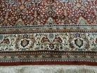 9' X 12' Vintage Fine Handmade Indian Agra Wool Rug Red Wow - Jewel Rugs