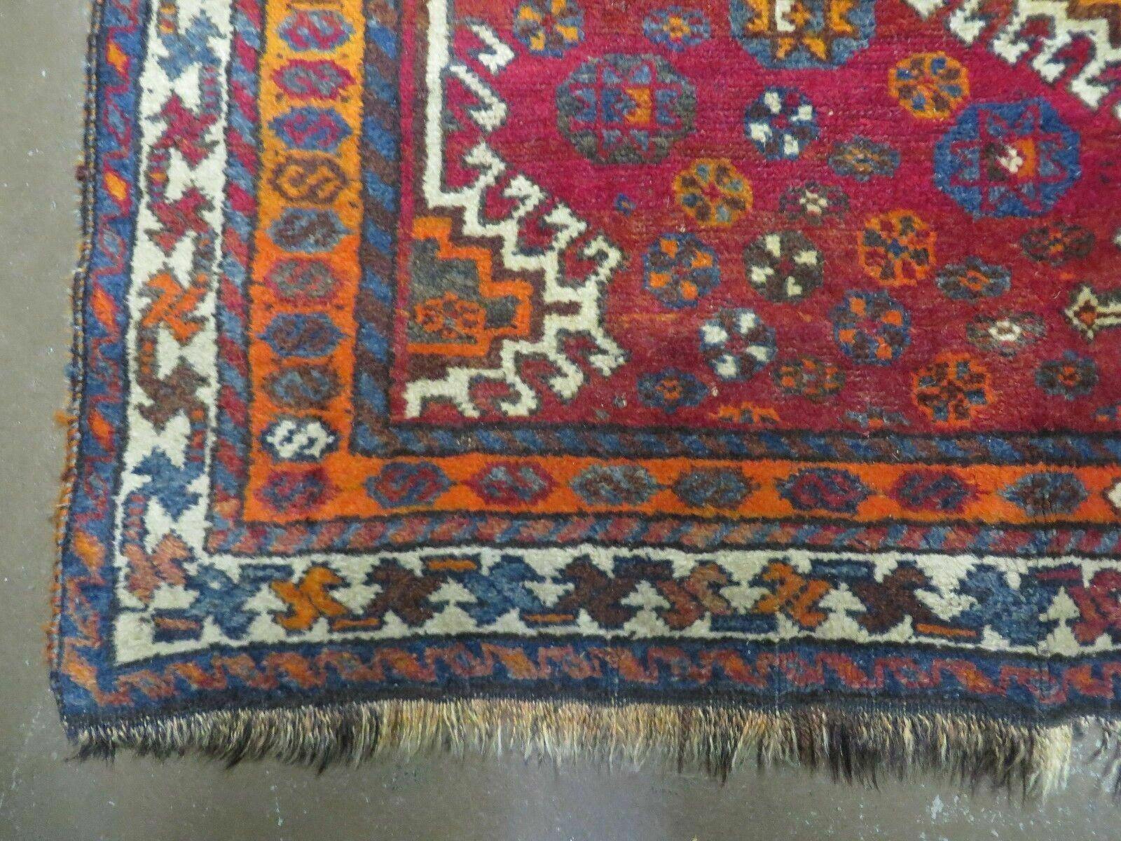 4' X 7' Antique Handmade Tribal Turkish Wool Rug Nice - Jewel Rugs