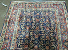 3'7" X 10' Antique Handmade India Floral Oriental Wool Runner Rug Organic Blue - Jewel Rugs