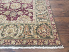 Room Sized Indian Agra Rug 9.9x12, Wool Hand-Knotted Mauve Taupe & Beige Oriental Carpet, 10x12 Traditional Farmhouse Living/Dining Room Rug - Jewel Rugs