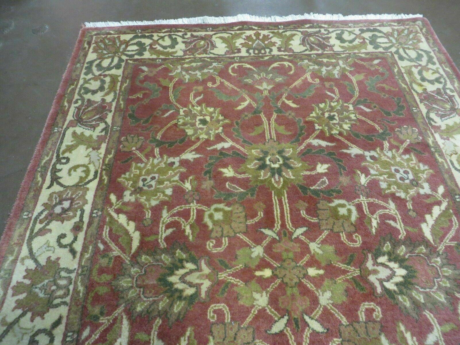 4' X 6' Handmade Indian Agra Wool Rug Veg Dyes # M708 Nice - Jewel Rugs