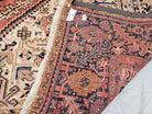 Large Antique Persian Heriz Serapi Rug, Hand-Knotted, Wool, Salmon Red, 9'7" x 13' 3" - Jewel Rugs