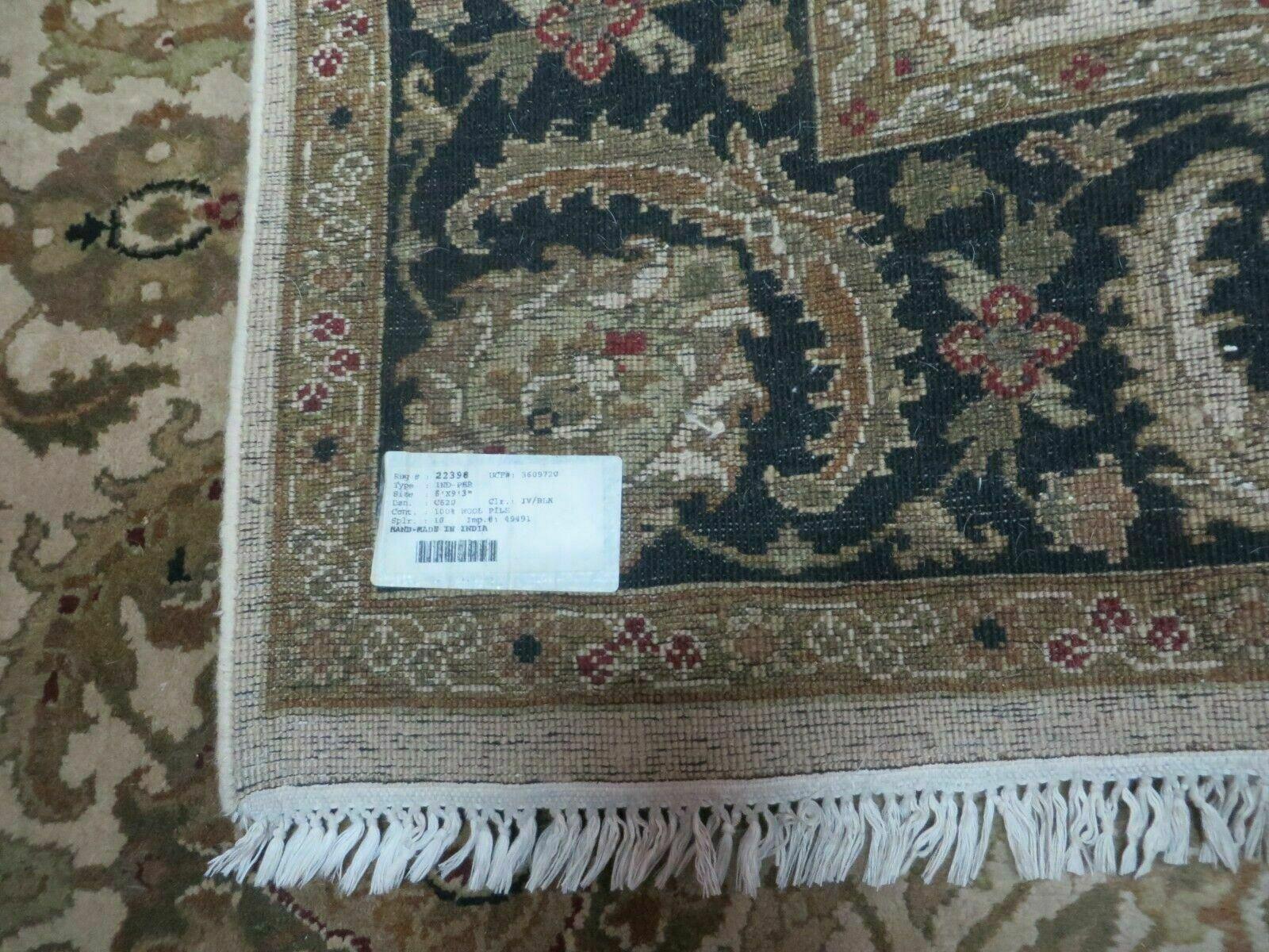 6' X 9' Vintage Handmade India Top Quality Jaipur Floral Oriental Tea Wash Nice - Jewel Rugs