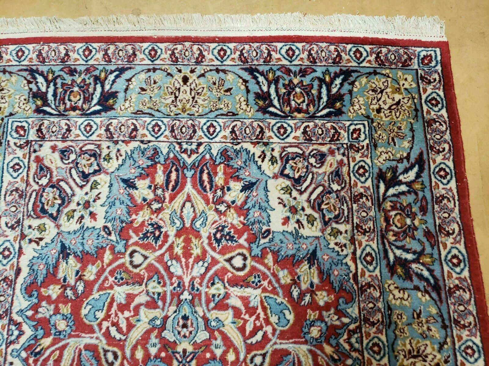 3' 5" X 5' 8" Vintage Handmade Turkish Wool Rug Carpet Vegetable Dyes Nice Red - Jewel Rugs