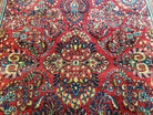 Antique Persian Sarouk, 4x6, Hand-Knotted, Wool, Red, Nice Condition - Jewel Rugs