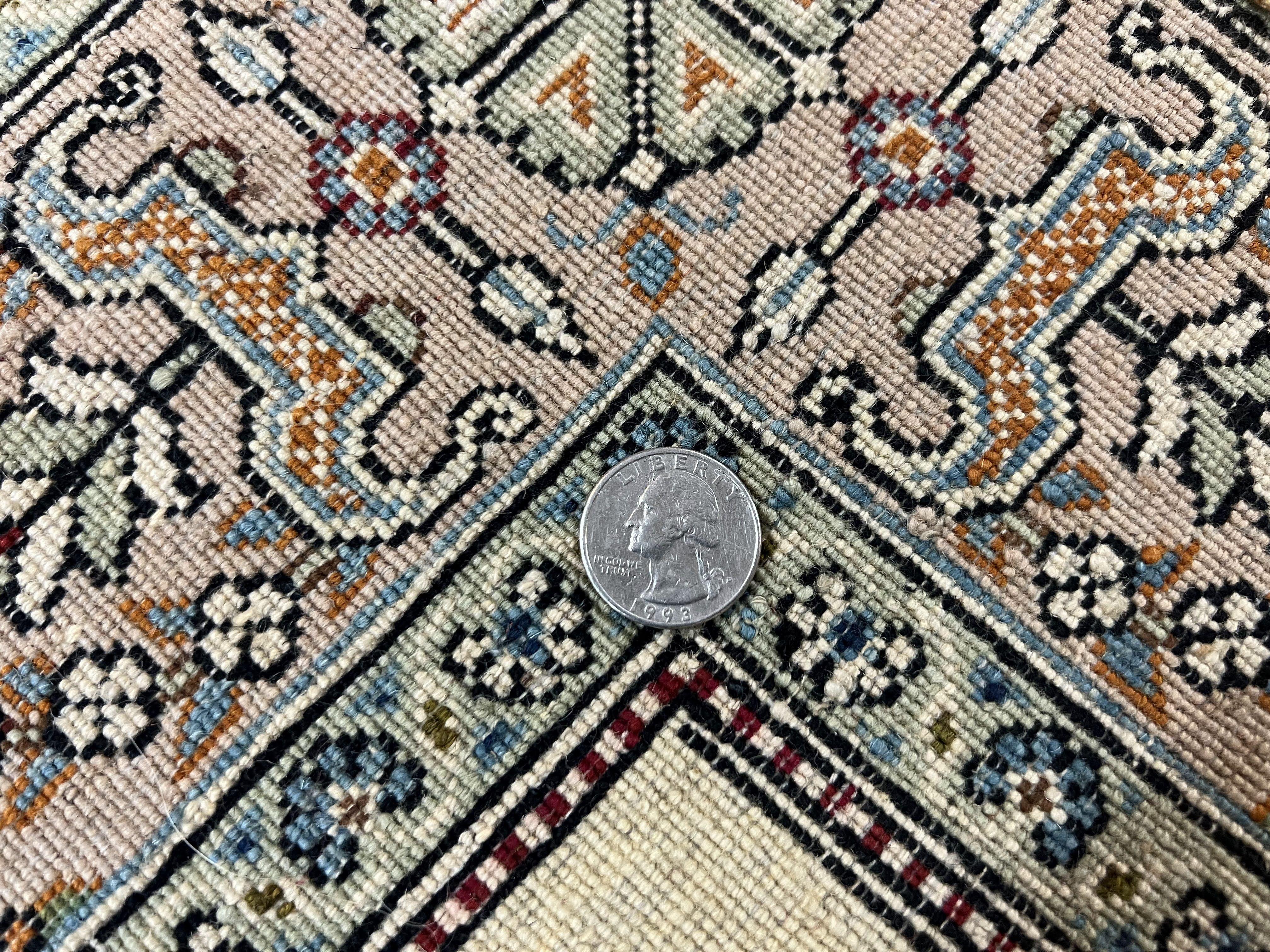 Vintage Persian Qum Pictorial Rug 5x7 - Wool & Silk - Jewel Rugs