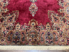 Karastan Red Medallion Kirman #762, Wool Karastan Carpet 5.9 x 9, Vintage 6x9 Area Rug, Original Collection 700 Series Discontinued, Nice - Jewel Rugs