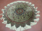 4' Antique Handmade Fine Turkish Kayseri Wool Rug Carpet Round Birds Nice - Jewel Rugs