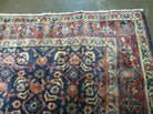 3'7" X 10' Antique Handmade India Floral Oriental Wool Runner Rug Organic Blue - Jewel Rugs