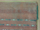 2.5' X 4' Antique Handmade Turkoman Tribal Wool Rug Cushion Case Yamud Stripped - Jewel Rugs