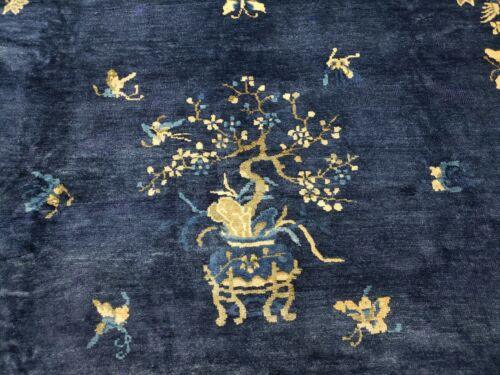 8' X 10' Antique Hand Made Art Deco Nichols Peking Chinese Rug Carpet Blue Nice - Jewel Rugs