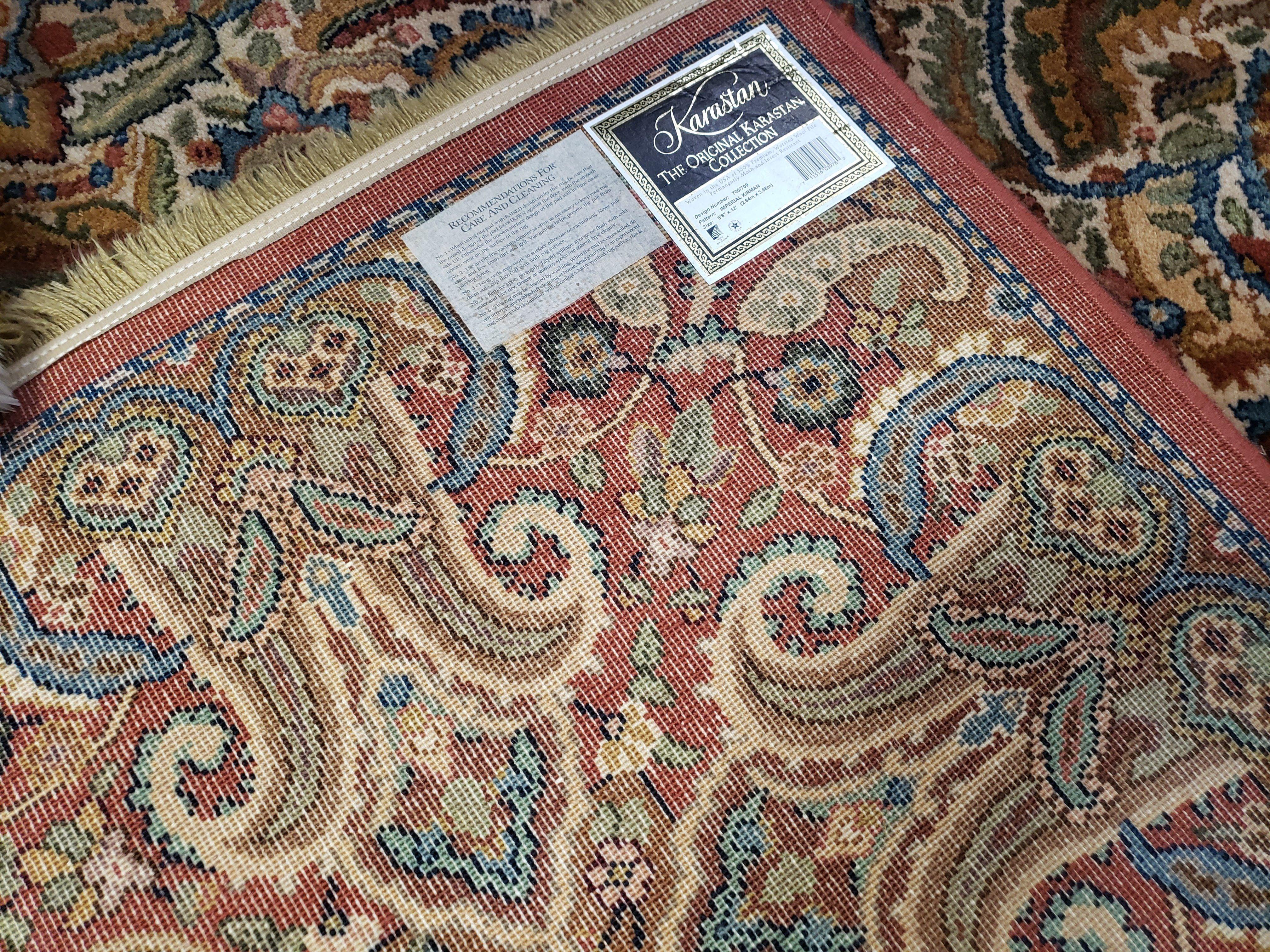 Karastan Rug 8.8 x 12, Imperial Kirman #700 / 709, Original Karastan Collection, Wool Karastan Carpet, Discontinued Karastan Area Rug - Jewel Rugs