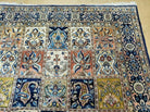 5' X 7' Persian Qum Handmade Carpet - Four Season Kheshti Garden Panel Design - Wool & Silk Rug - Jewel Rugs