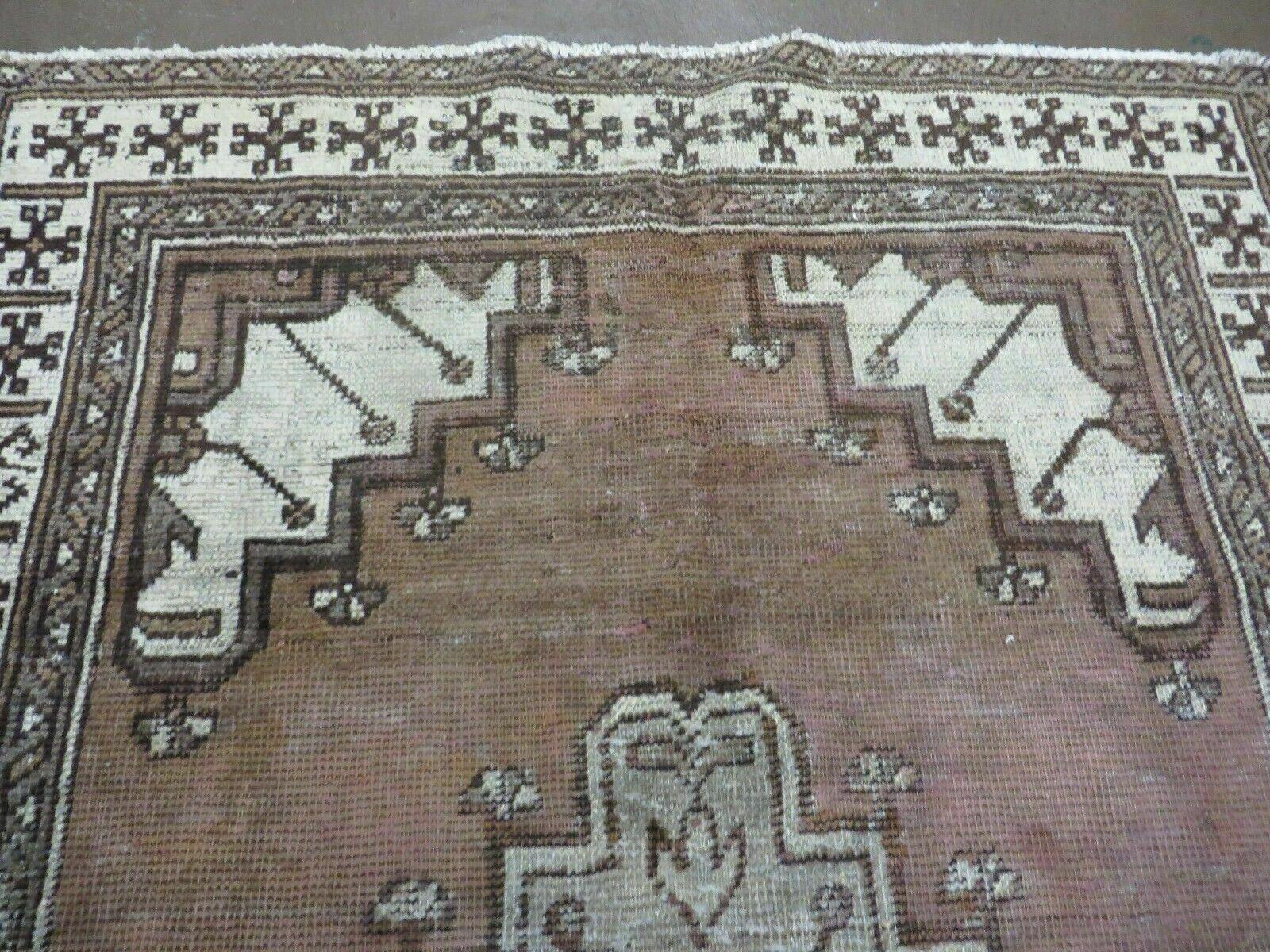 4' X 6' Antique Handmade Turkish Sparta Wool Rug Veg Dyes Brown Nice - Jewel Rugs